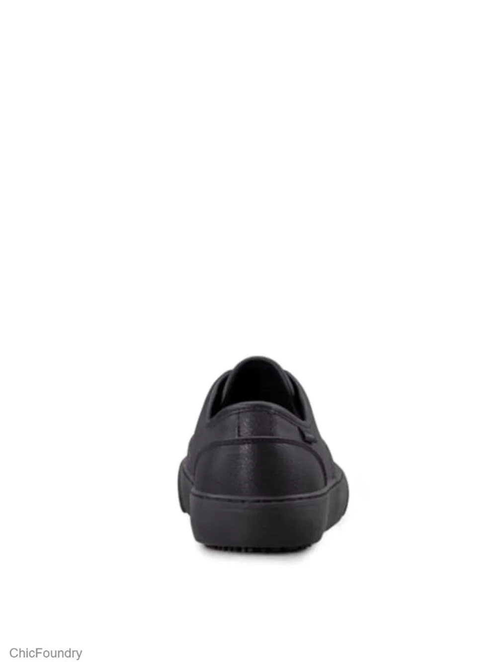 Slip-Resistant Leather Work Sneakers for Women Lace-Up Comfort